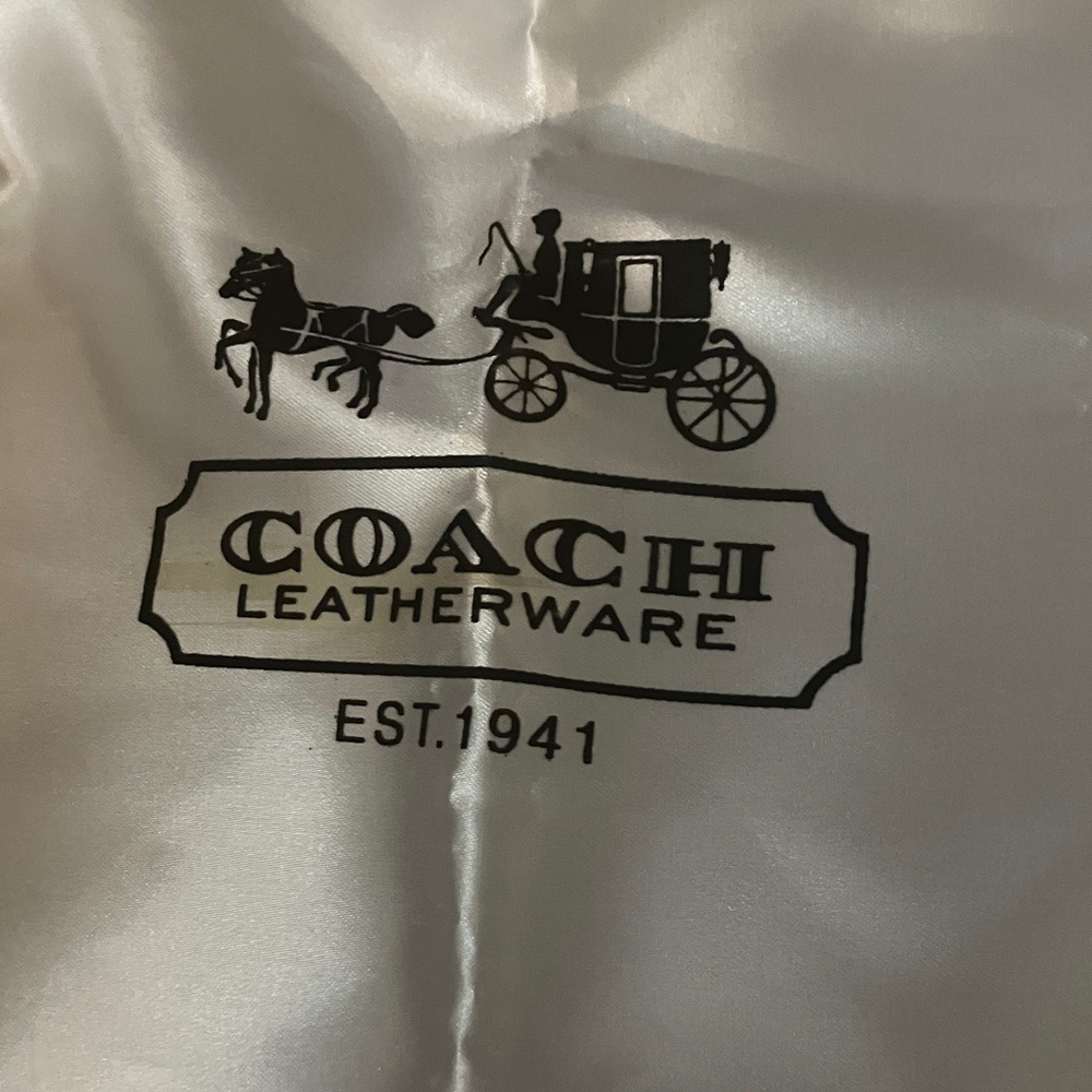 Coach Leatherware Satin Dust Bag with Horse and Carriage Logo 12 x 12 - Picture 4 of 5